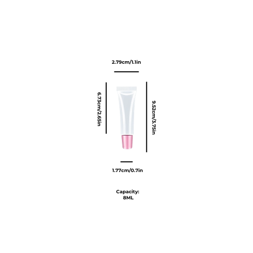 Small Pink Lip Gloss Squeeze Tube Bundle | 10 Empty | 8mL - Made By Valencia