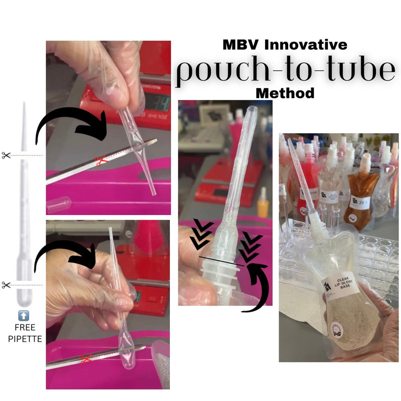 MBV Lip Gloss Pouch-to-Tube Pipette Bundle - Made By Valencia 