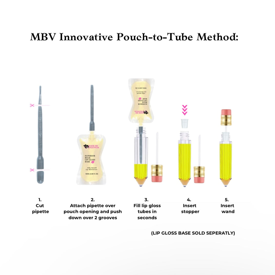 Pencil Lip Gloss Tube Bundle | 6 Empty 5mL
