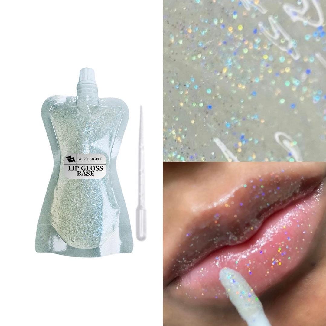 Clear Iridescent holographic glitter wholesale versagel lip gloss base