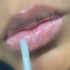 lip swatch, blue shifting lip gloss