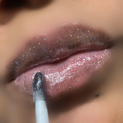 MBV Black Holographic Glitter Lip Gloss Mini | Dazzle - Made By Valencia