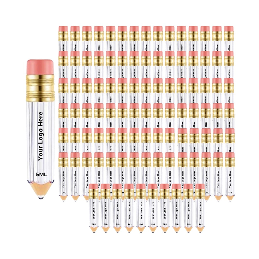 Custom Printed Logo | 100 Pencil Lip Gloss Tubes - Made By Valencia 