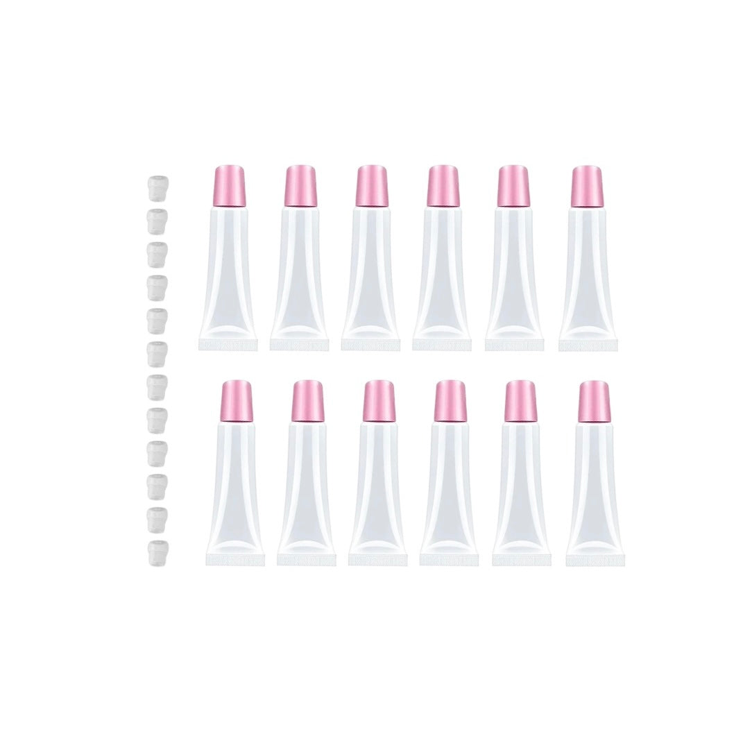 Small Pink Lip Gloss Squeeze Tube Bundle | 12 Empty | 8mL - Made By Valencia 