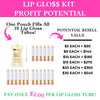 Yellow Pencil Crafty Lip Gloss Kit for a professional business, school fundraising, and birthday party favors.