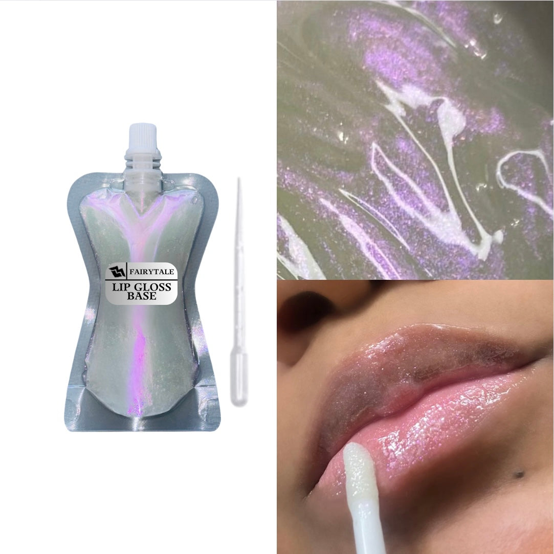 Versagel wholesale bulk lip gloss base. Iridescent purple shifting lip gloss base made with high quality versagel. Non-sticky & moisturizing.