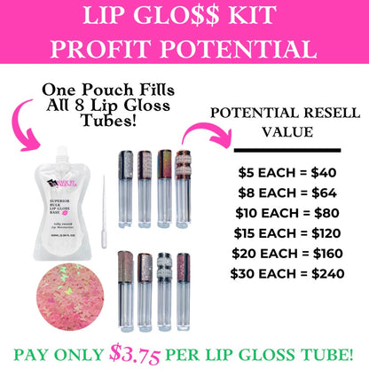 Butterfly Lip Gloss Kit for a professional business, school fundraising, and birthday party favors.