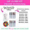 Birthday Cake Sprinkle Lip Gloss Kit for a professional business, school fundraising, and birthday party favors.