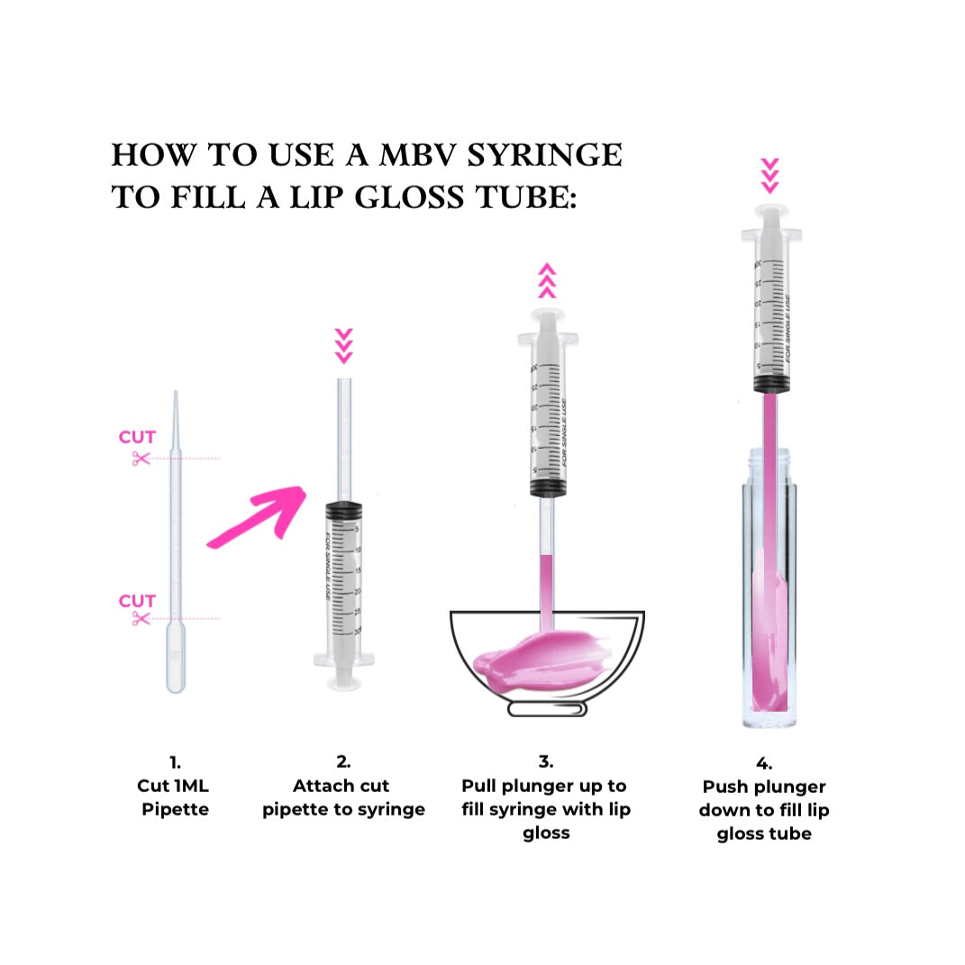 How to fill a lip gloss tube with a syringe 