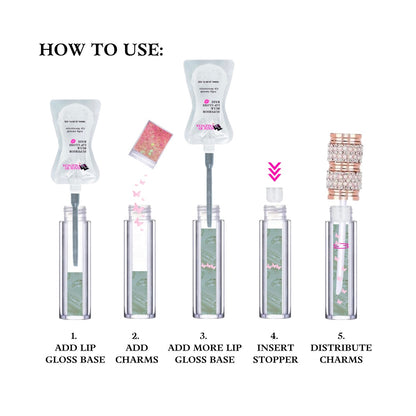 How to add butterfly charms to do it yourself lip gloss tubes