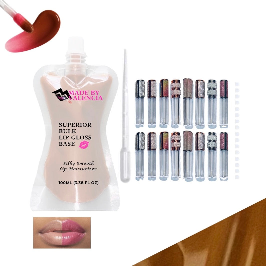 Pretty Lip Gloss Kit | Base - Made By Valencia 