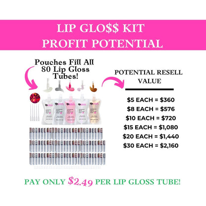 Lip Gloss Kit | Pop-Up Shop Business Bundle