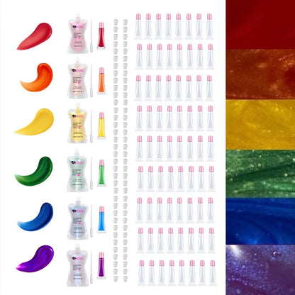 Lip Gloss Kit | Rainbow Squeeze Tube Bundle