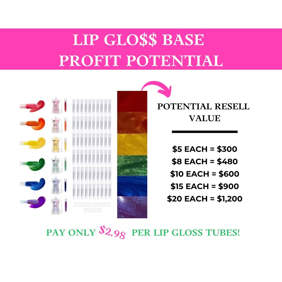 Lip Gloss Kit | Rainbow Clear Tube Bundle