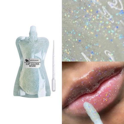 Clear Iridescent holographic glitter wholesale versagel lip gloss base