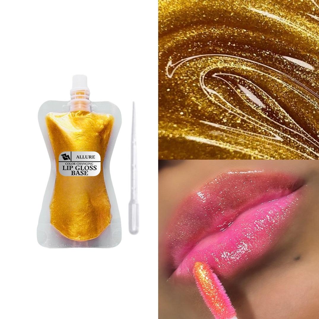 Versagel bulk lip gloss base. Gold color changing wholesale lip gloss.