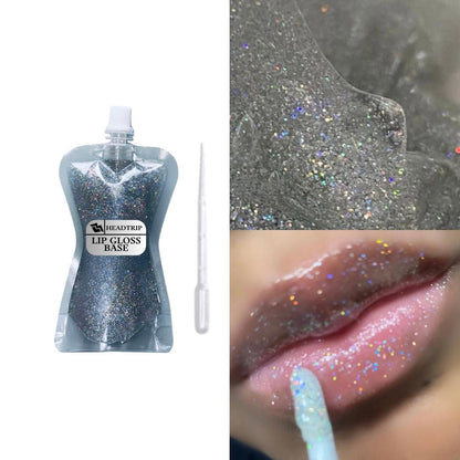 Versagel wholesale bulk lip gloss. Holographic glitter lip gloss base made with high quality. Non-sticky & moisturizing.