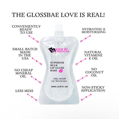 The GlossBae love is real. Start a lip gloss business with MBV bulk lip gloss base.