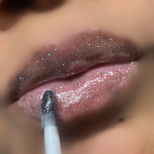 MBV Black Holographic Glitter Lip Gloss Mini | Dazzle - Made By Valencia