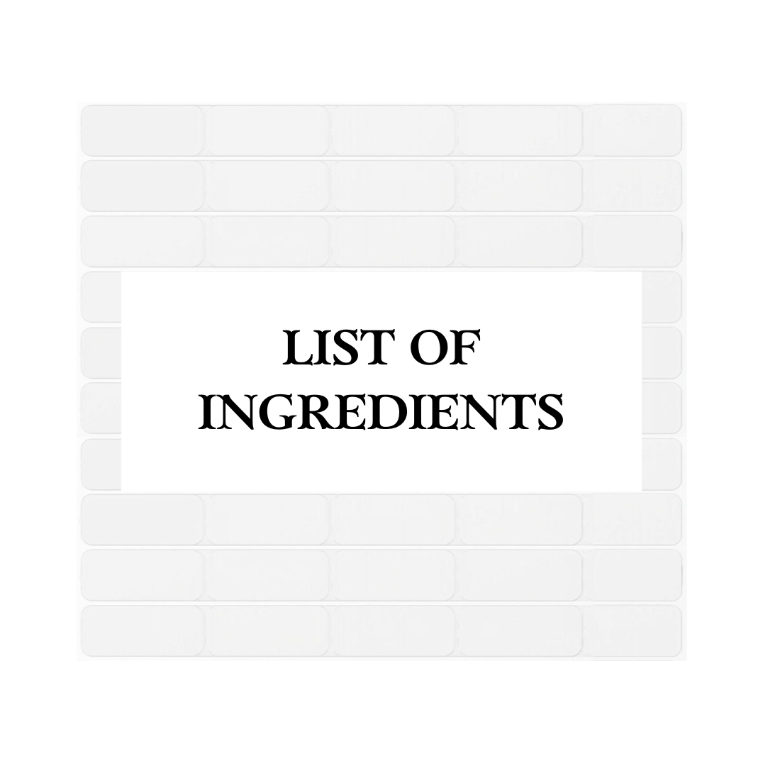 50 Lip Gloss Ingredient Stickers - Made By Valencia 