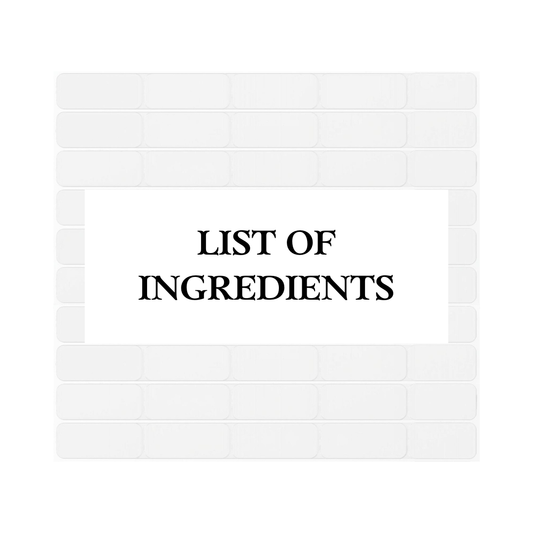 50 Lip Gloss Ingredient Stickers