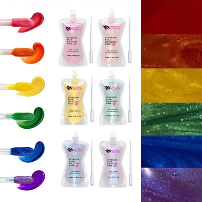 rainbow lip gloss base bundle